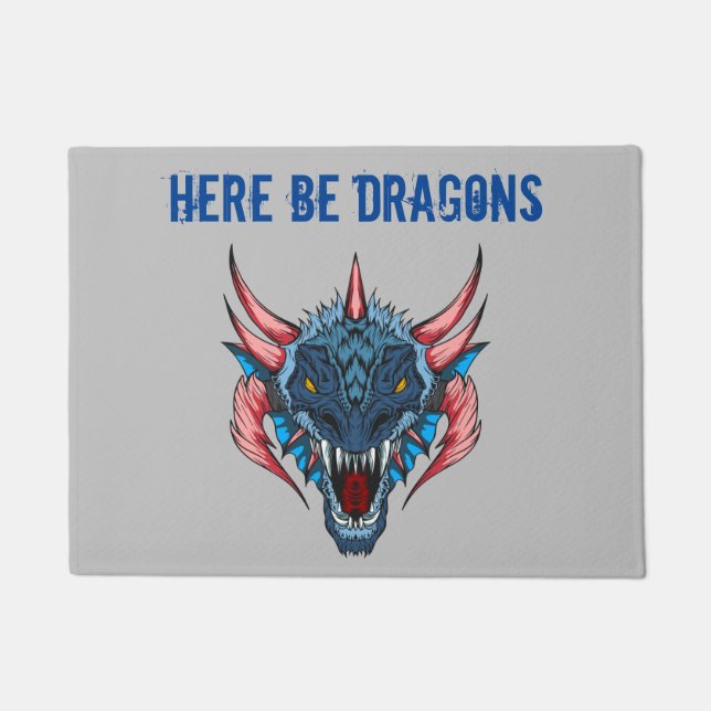 Here Be Dragons Doormat (Front)