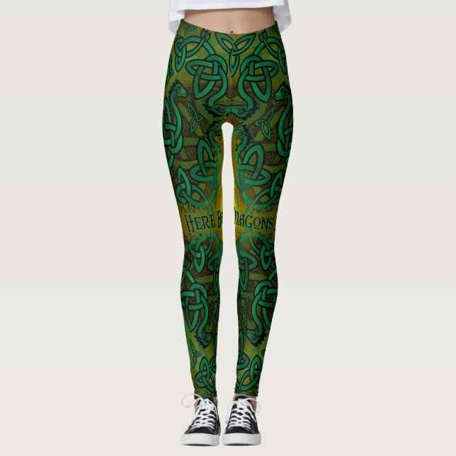 Here Be Dragons Leggings (Front)