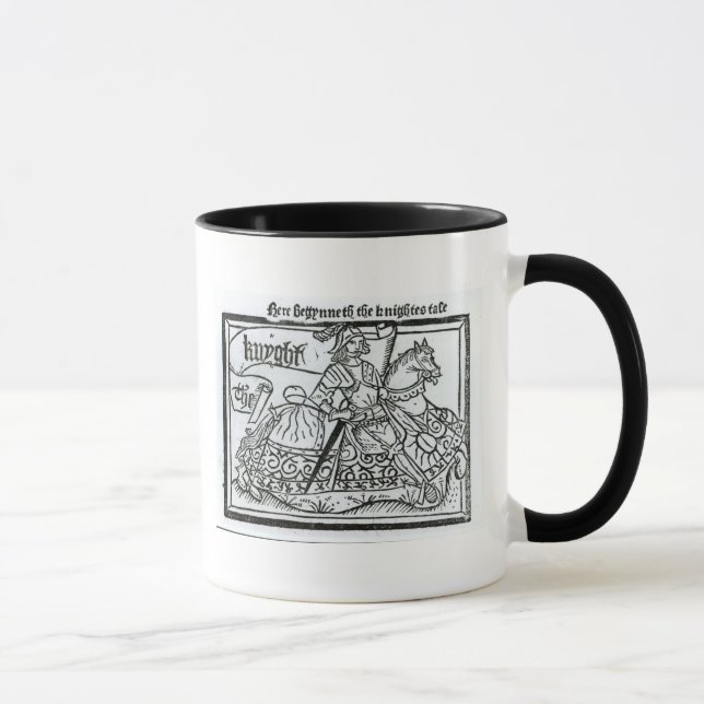 'Here Begynneth the Knightes Tale' Mug (Right)