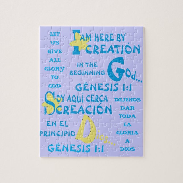 Here By Creation© - Esp & Eng Jigsaw Puzzle (Vertical)