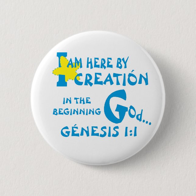 Here By Creation Image Eng 2 Inch Round Button (Front)