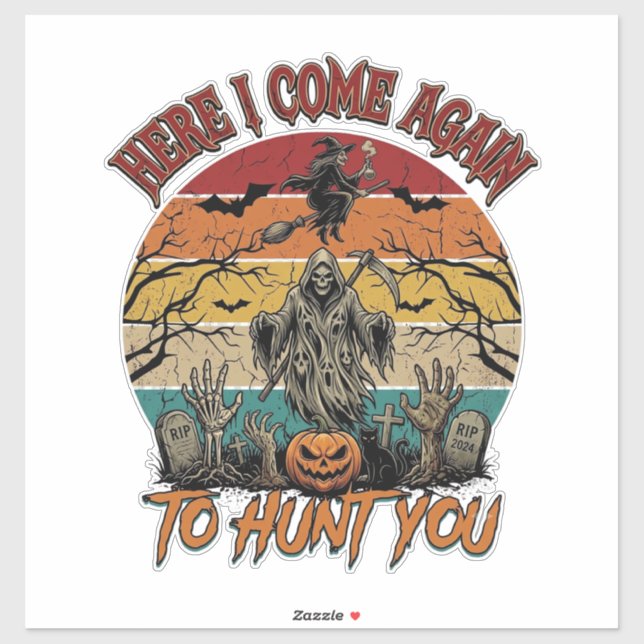 Here Come Again Grim Reaper Halloween Pumpkin_1 (Sheet)