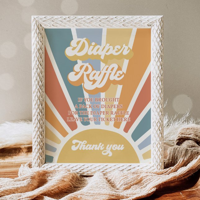 Here Come The Son Sun Baby Shower Diaper Raffle Poster (Creator Uploaded)