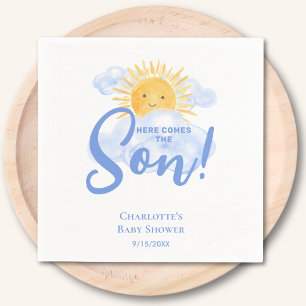 Here Come The Son Sunshine Baby Shower  Napkin