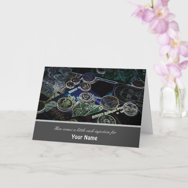Here comes a little cash injection for you! card (Orchid)