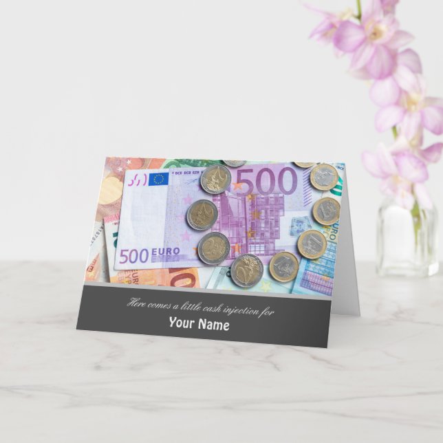 Here comes a little cash injection for you! card (Orchid)