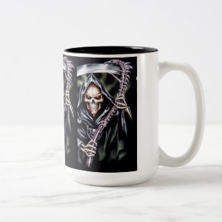 Here Comes Grim Two-Tone Coffee Mug