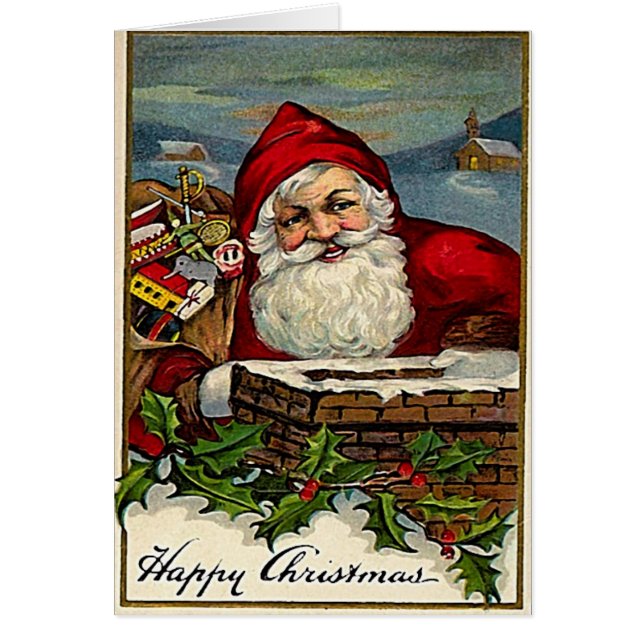 Here Comes Santa -Christmas greeting cards (Front)