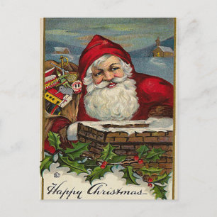 Here Comes Santa -Christmas postcards