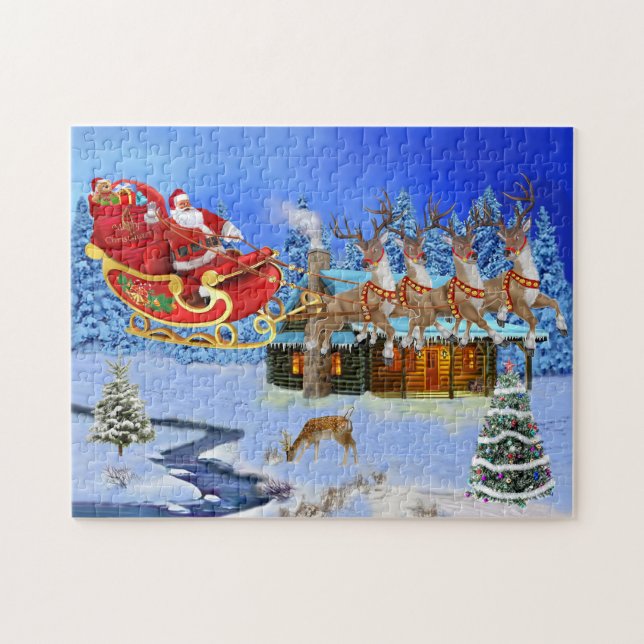HERE COMES SANTA CLAUS JIGSAW PUZZLE (Horizontal)