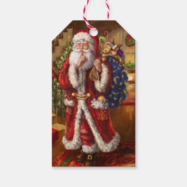 Here Comes Santa Gift Tags (Front)