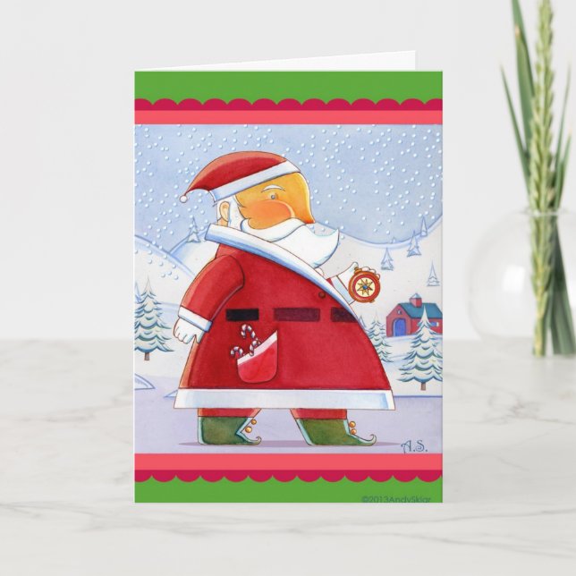 Here Come's Santa Holiday Card (Front)