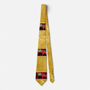 Here comes Santa's Christmas tree farm truck Tie