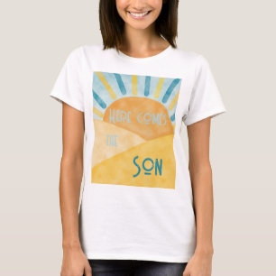 Here Comes Son Sunshine Blue Ray Boy Baby Shower T-Shirt