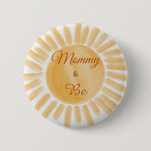Here Comes Son Yellow Sunshine Baby Shower Mother 2 Inch Round Button