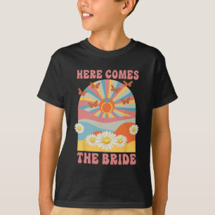 Here Comes The Bride 70s Hippie Retro Bachelorette T-Shirt