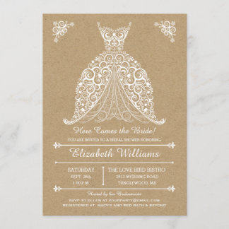 Here Comes the Bride! Bridal Shower Invitation