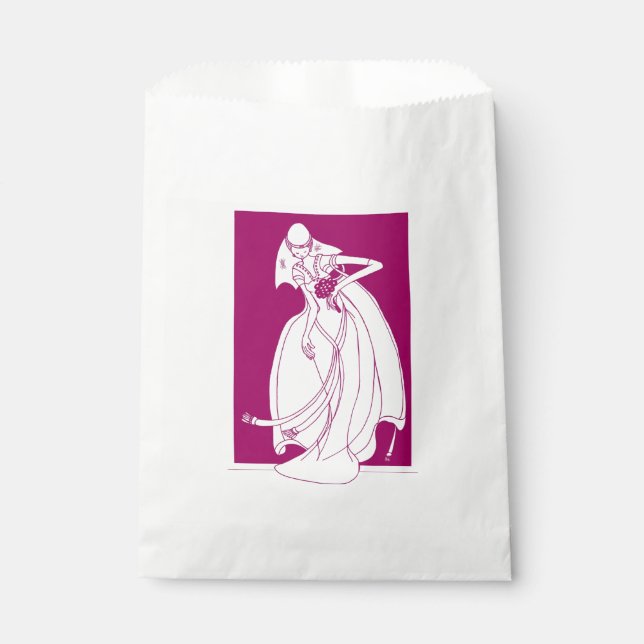 Here comes the Bride Favour Bag (Front)