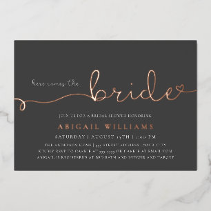 Here Comes the Bride Foil Invitation