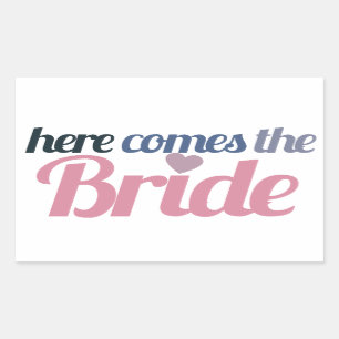 Here comes the bride sticker