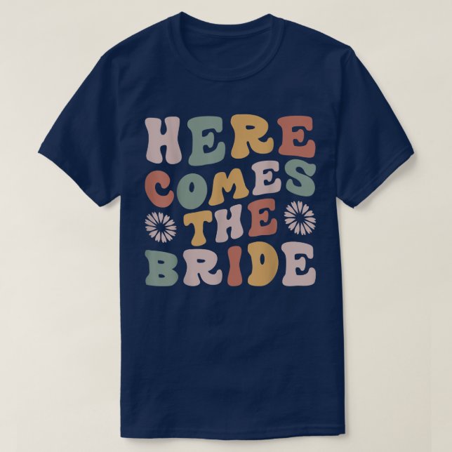 Here Comes The Bride Wedding Ring Bearer Flower Gi T-Shirt (Design Front)