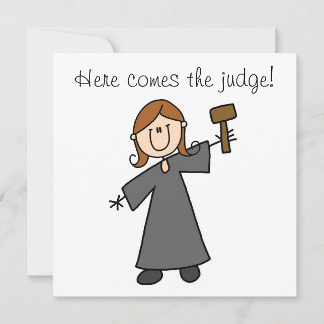 Here Comes the Judge Invitation (Front)