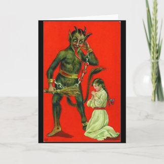 Here Comes The Krampus 1 Holiday Card