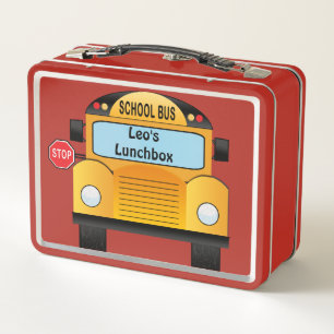 Here Comes the School Bus Metal Lunchbox