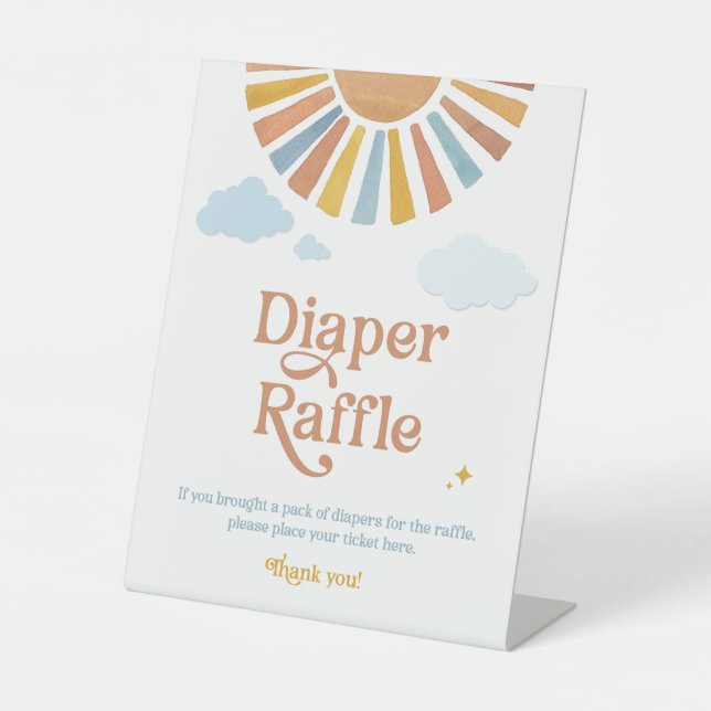 Here Comes the Son - 8x10 Diaper Raffle Sign (Front)