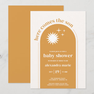 Here Comes the Son Baby Boy Shower Invitation