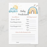 Here Comes The Son Baby Predictions Game Invitation<br><div class="desc">Have your guests fill out a Baby Predictions card on their way into your Here Comes The Son themed baby shower. It will be fun for the guests and the parents-to-be will enjoy reading the responses after the shower.</div>