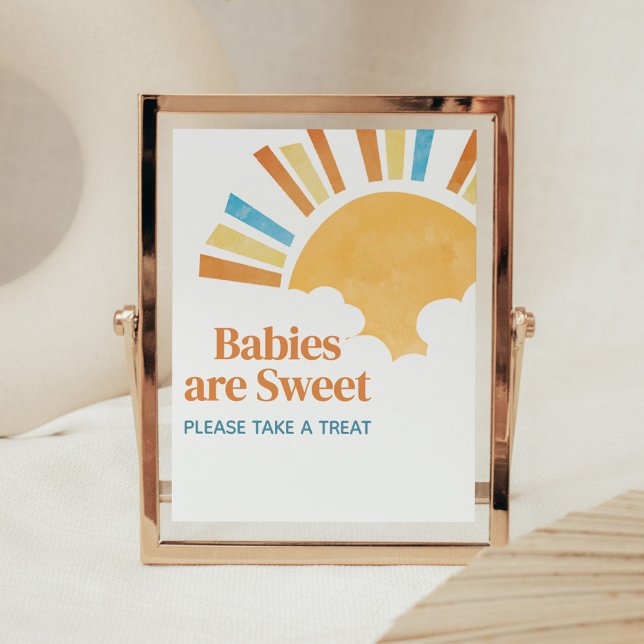 Here Comes the Son Baby Shower Babies are Sweet Poster (Here Comes the Son Baby Shower Babies are Sweet Sign
)