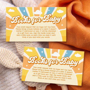 Here Comes the Son Baby Shower Books for Baby Enclosure Card