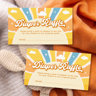 Here Comes the Son Baby Shower Diaper Raffle Enclosure Card