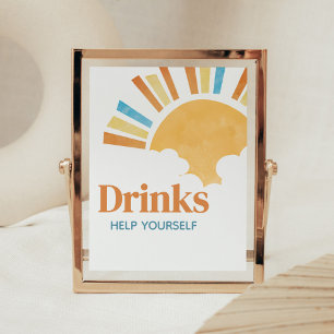 Here Comes the Son Baby Shower Drinks Poster