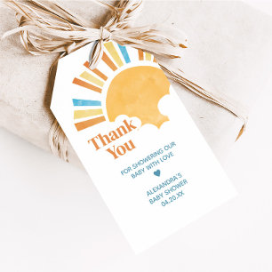 Here Comes the Son Baby Shower Favor Tags