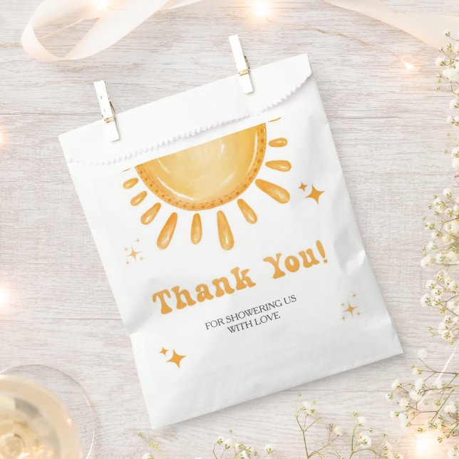 Here Comes The Son Baby Shower Favour Bag (Clipped)