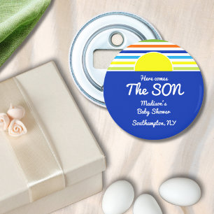 Here Comes The Son Baby Shower Favour Bottle Opener