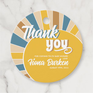 Here comes the Son Baby Shower Favour Tags