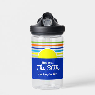 Here Comes The Son Baby Shower Game Jar and Favour Water Bottle