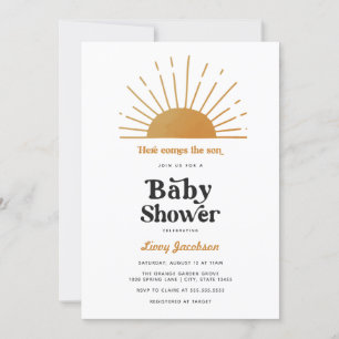 Here Comes The Son Baby Shower Invitation