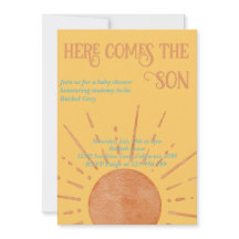 Here comes the son baby shower invitation