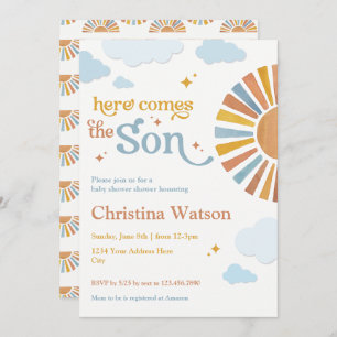 Here Comes the Son - Baby Shower Invitation