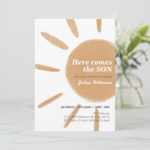 Here comes the Son baby shower  Invitation