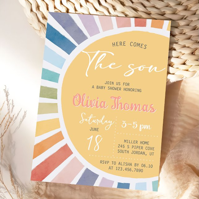 Here Comes The Son Baby Shower Invitation (Creator Uploaded)