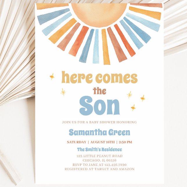 Here Comes the Son Baby Shower Invitation (Creator Uploaded)