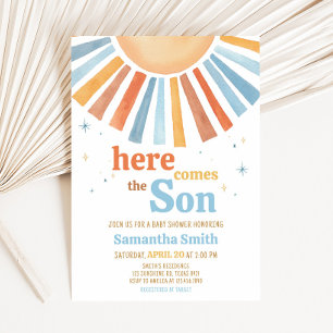 Here Comes the Son Baby Shower  Invitation