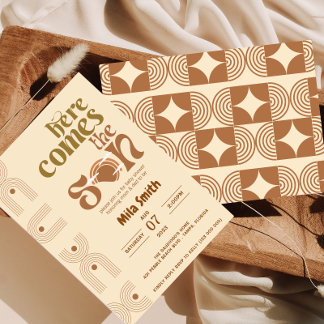 Here Comes The Son Baby Shower Invitation