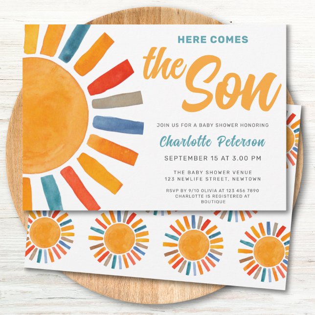 Here Comes the Son Baby Shower Invitation (Creator Uploaded)