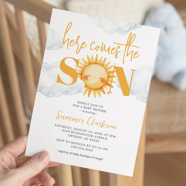 Here Comes The Son Baby Shower Invitation (Creator Uploaded)